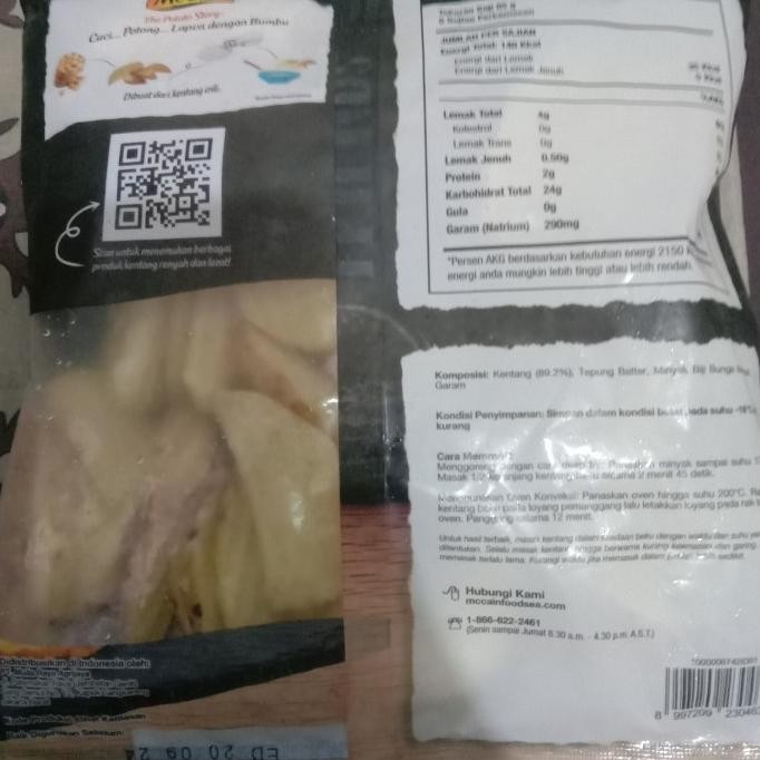 

Mccain Crispers Kentang/Kentang Beku 400 Gr Original