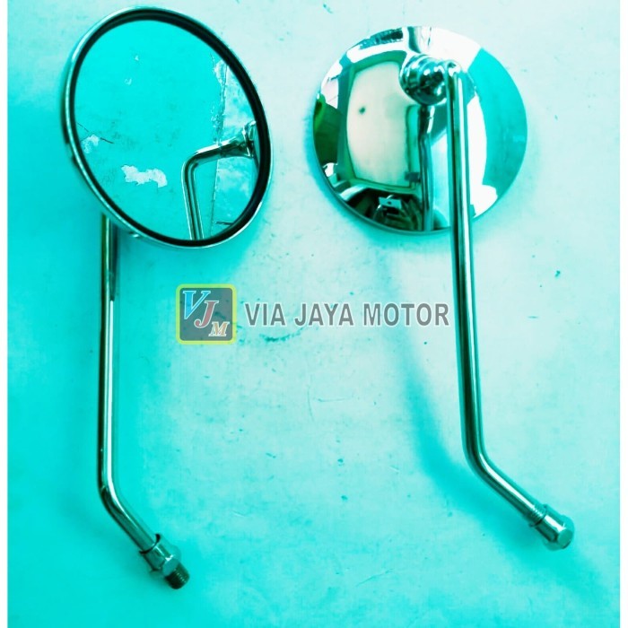 Kaca Spion Klasik Bulat Panjang Vespa C70 Cb100 Gl100 Supra Grand Termurah Langka
