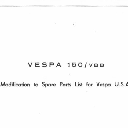 Buku Part Catalog Catalogue Katalog Katalogue Copian Vespa Vbb Termurah Langka