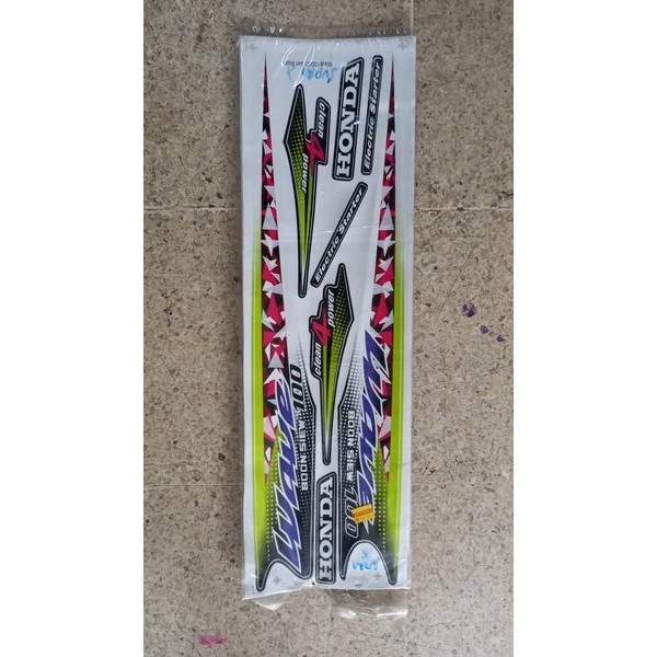 Original Impor Malaysia Supra X Xx Fit V Wave 100 Dream Nos Striping Stiker Full Set Bodi Livery Lis