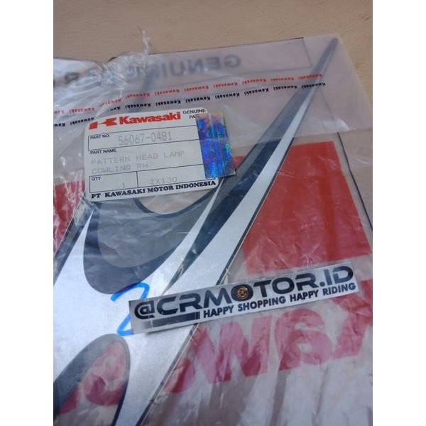 Striping Stripping Stiker Sticker List Pattern Cover Headlamp Reflektor Lampu Depan Kanan R Kawasaki