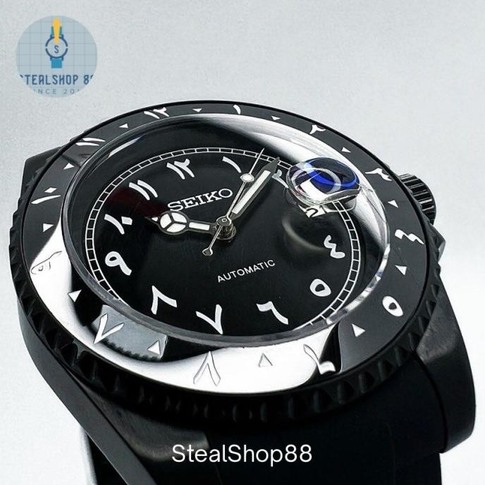 Grosir Seiko Submariner Mod Stealth Black Arabic Nh35 Automatic Sapphire