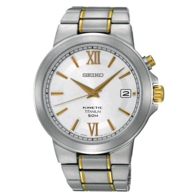 Sale Jam Tangan Pria Seiko Kinetic Ska485P1 Titanium Quartz Original