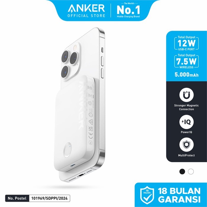 Powerbank Anker 321 Maggo Powercore Magnetic 5K A1616