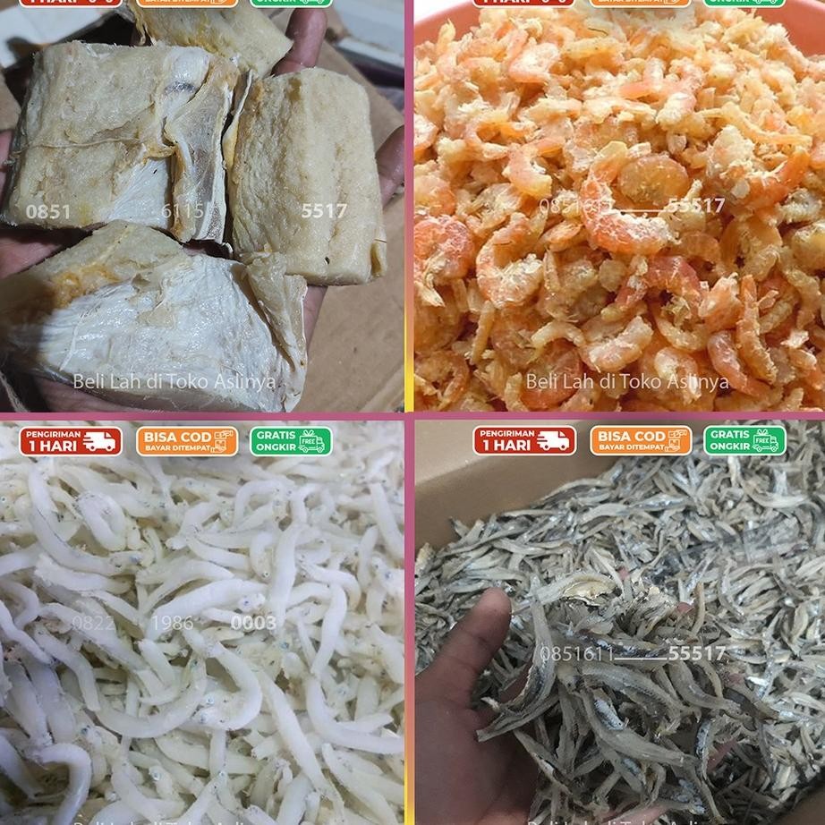 

Ian Ain Baby Cu Cu Jumbo Teri Nai Jambal Roti Udang Ebi Peda Jengi Belah 400Gram