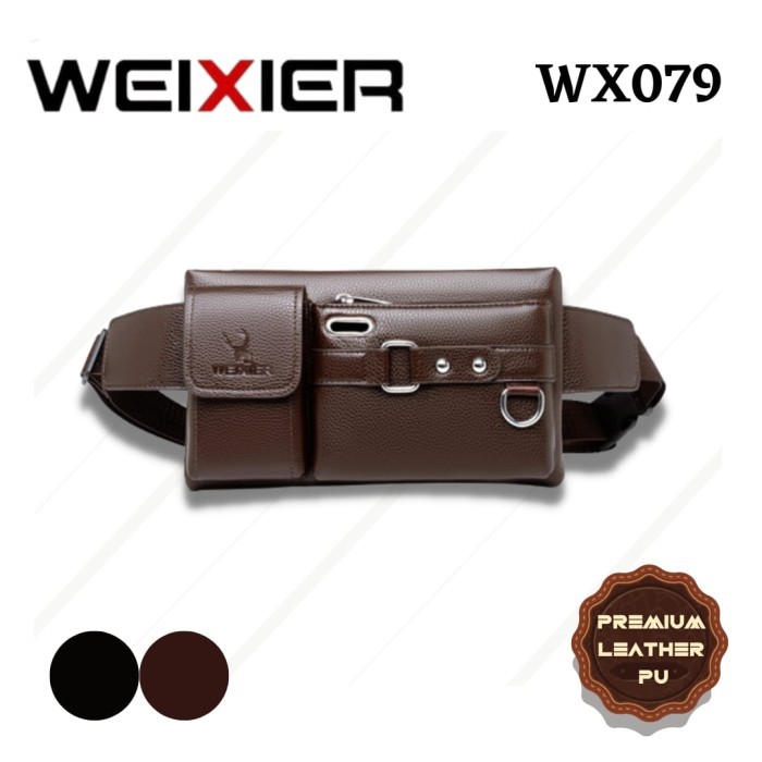 Wx079 - Weixier Tas Selempang Kulit Distro Pria Import Slempang Cowok