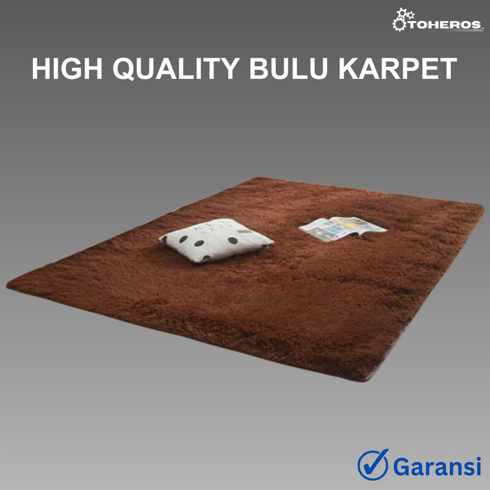 Karpet Matras Bulu Besar Panjang Karpet Lantai Ruang Tamu Coklat