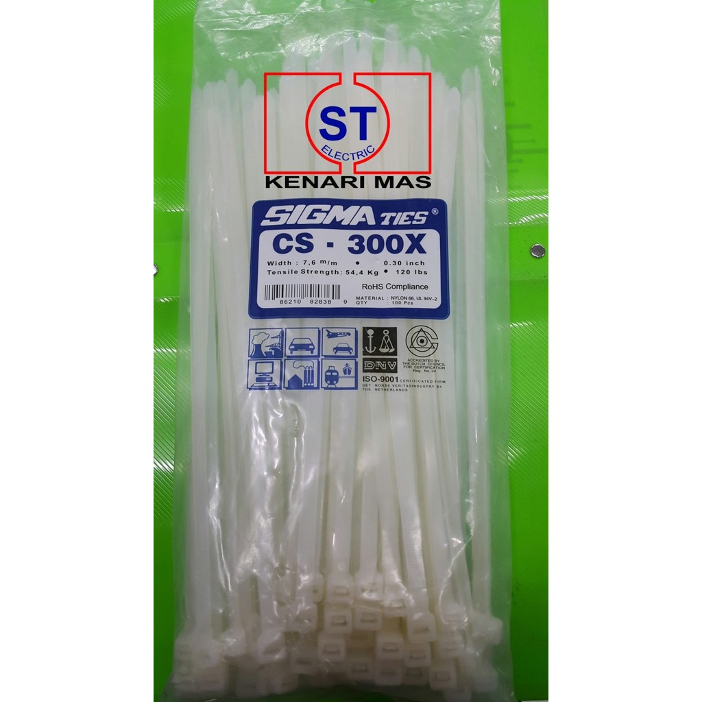 

HOT SALE! Kabel Ties / Kabel Tis / Cable Tie CS 300 X PUTIH 30 cm SIGMA