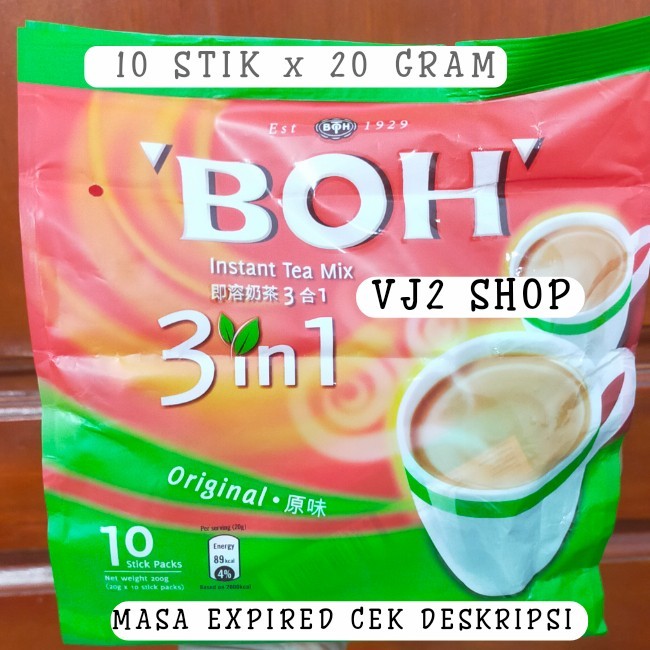 

Ready - Boh Teh Tarik Original 3In1 Milk Tea Instan