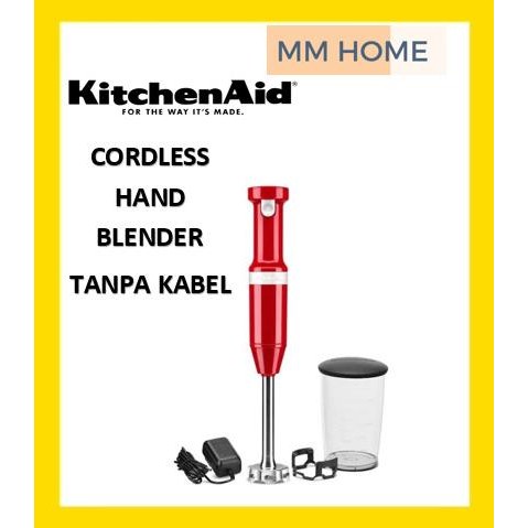 Kitchen Aid Hand Blender Cordless Red - Blender Tangan Kitchenaid Moanaprojectt