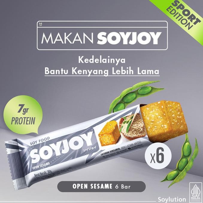 

NEW PRODUK SOYJOY SNACK BAR KEDELAI OPEN SESAME ISI 6 BAR !!!!!