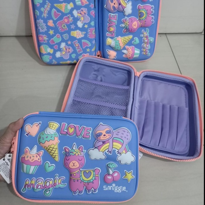 

SMIGGLE PENCIL CASE SET TEMPAT PENSIL KOTAK PENSIL UNICORN BLACK PINK