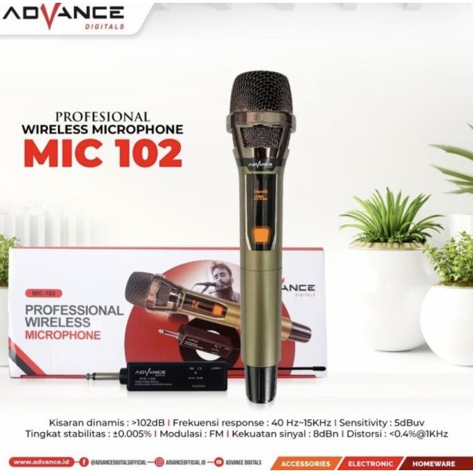MIC-102 WIRELESS MICROPHONE MIC ADVANCE 102 BLUETOOTH ORIGINAL MIC102