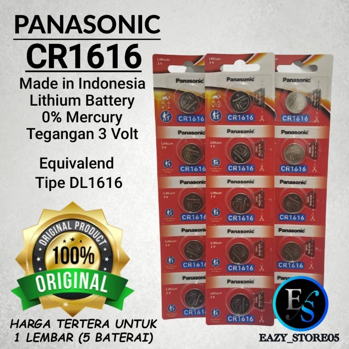 Baterai Panasonic Cr1616 Original Lithium Battery 3V / Batrai Cr1616 Original Panasonic