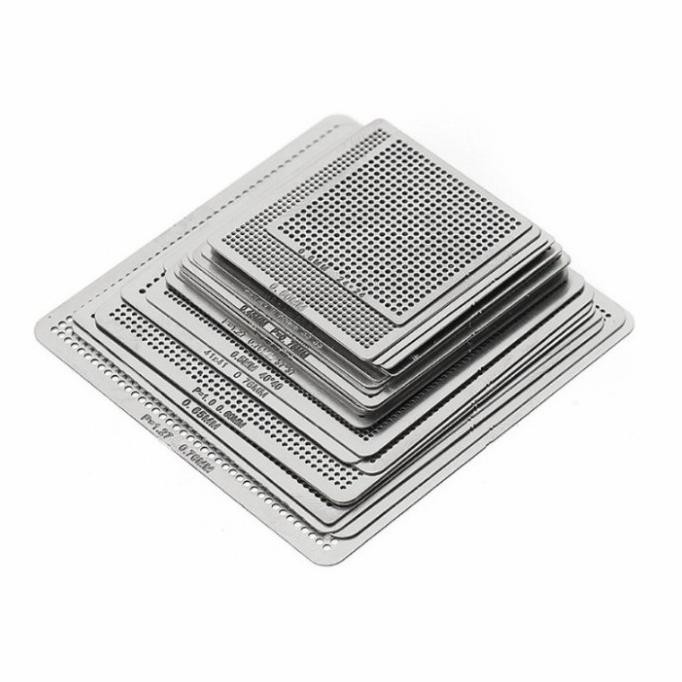 ready 26 pcs stensil plat bga die stent universal untuk smt smd