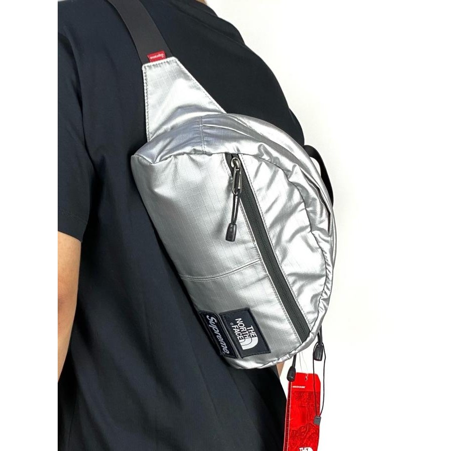 Supreme X The North Face Waistbag Silver 100% Authentic Jamrudtoko