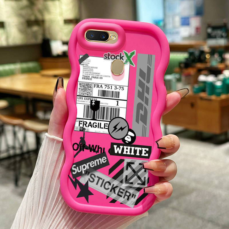 Casing Hp Untuk OPPO A7 A5s A12 A12s A11K A5 A3s A12E Realme C1 Case Casing kode batang modis Kasing