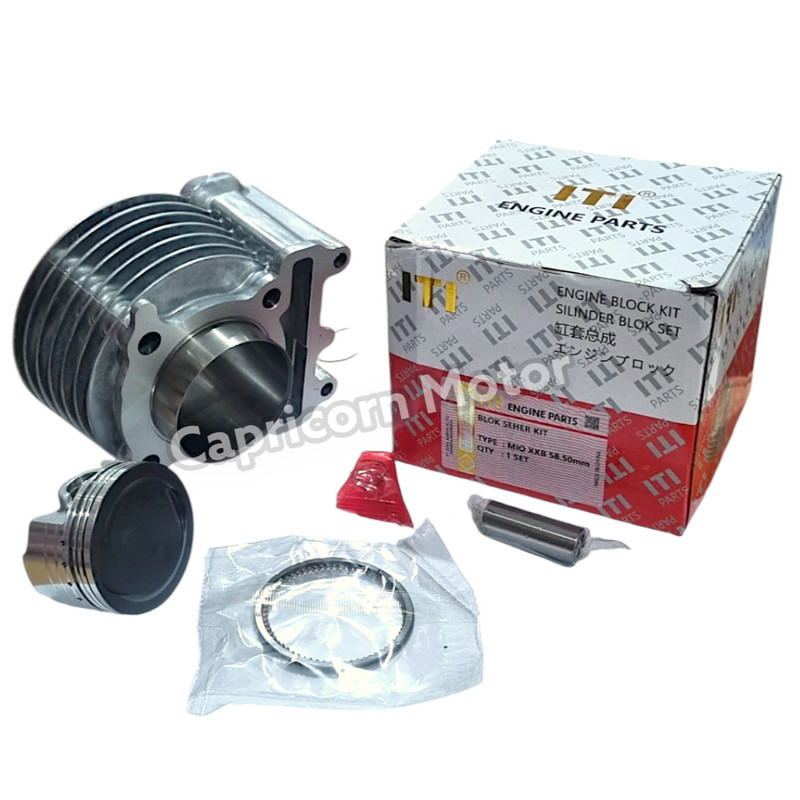 Blok Boring Seher SET MIO 58.5 mm ITI BORE UP 150 CC 58,5 MIO SOUL LAMA SPORTY NEW SMILE