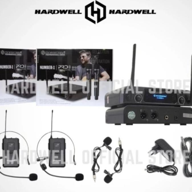 Promo Mic / Microphone Wireless Number 1 Original Double Clip On + Headset