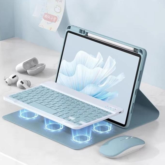 

Terlaris Paket 3 In 1 Keyboard For Huawei Matepad Se 11 Inch 2024 Set Wireless Keyboard Bluetooth Case Magnet Bookcover Warna Macaron Magnet Magnetic Slot Pen Pencil Stylus Ready Stok