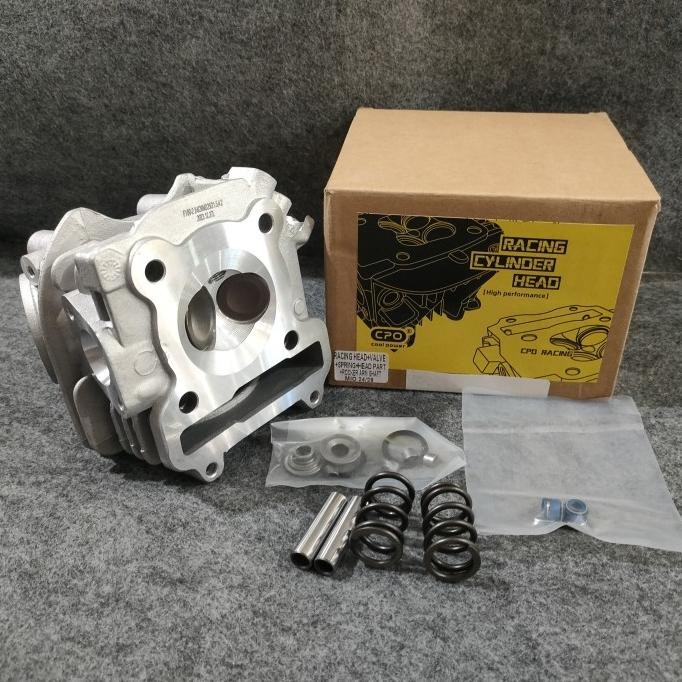 BLOK HEAD CPO RACING CYLINDER HEAD  UKURAN  KLEP 28/24 BUAT MIO CARBU