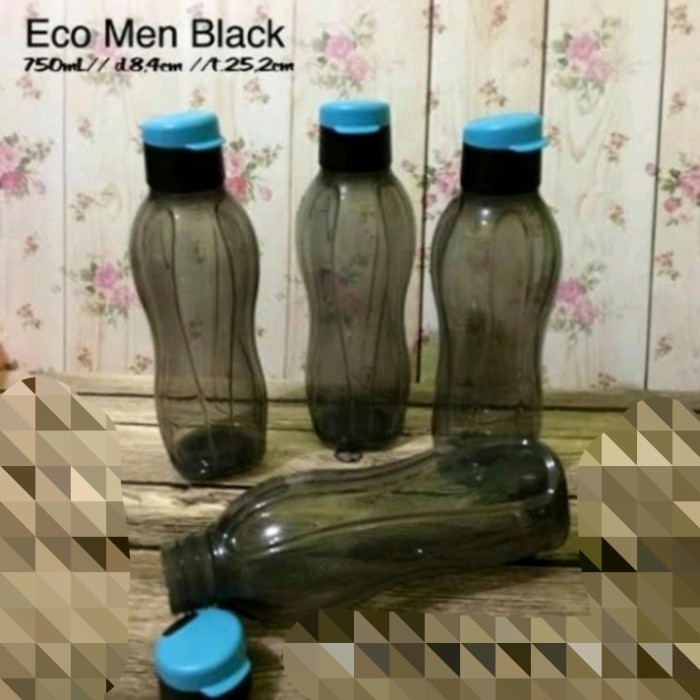 eco men black (1) botol Tupperware 750ml