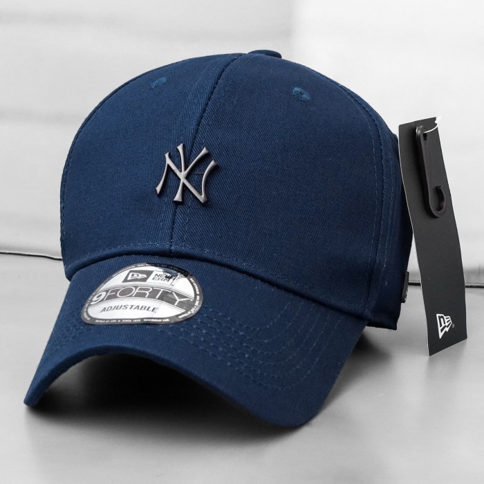 Topi NY MLB Logo Besi Topi Baseball Pria Import Metalic Logo