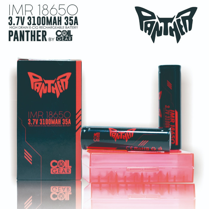 Authentic Coil Gear Red Panther 3100Mah 35A 18650 - Battery - Baterai