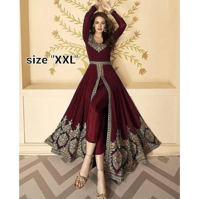 baru Setelan Celana Wanita Outer Set Maxi India Baju Pesta Muslim Kekinian