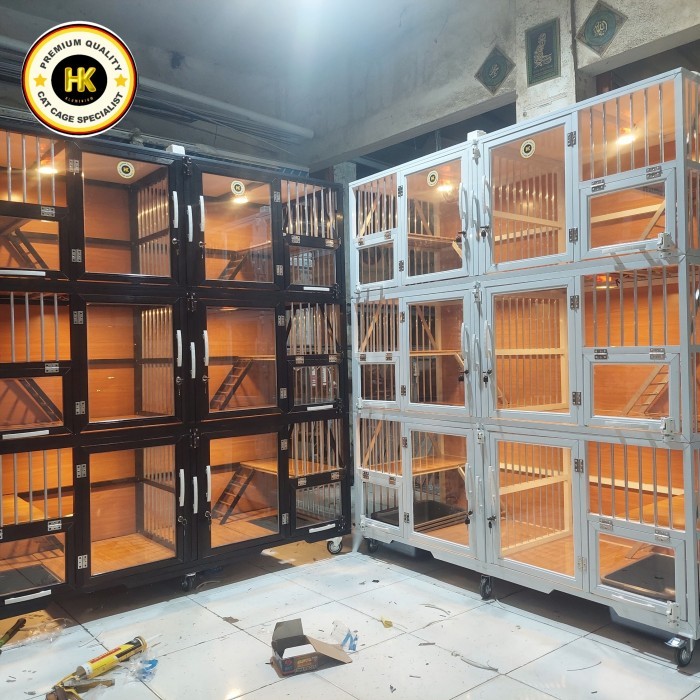 Kandang Kucing Aluminium 6 Kamar
