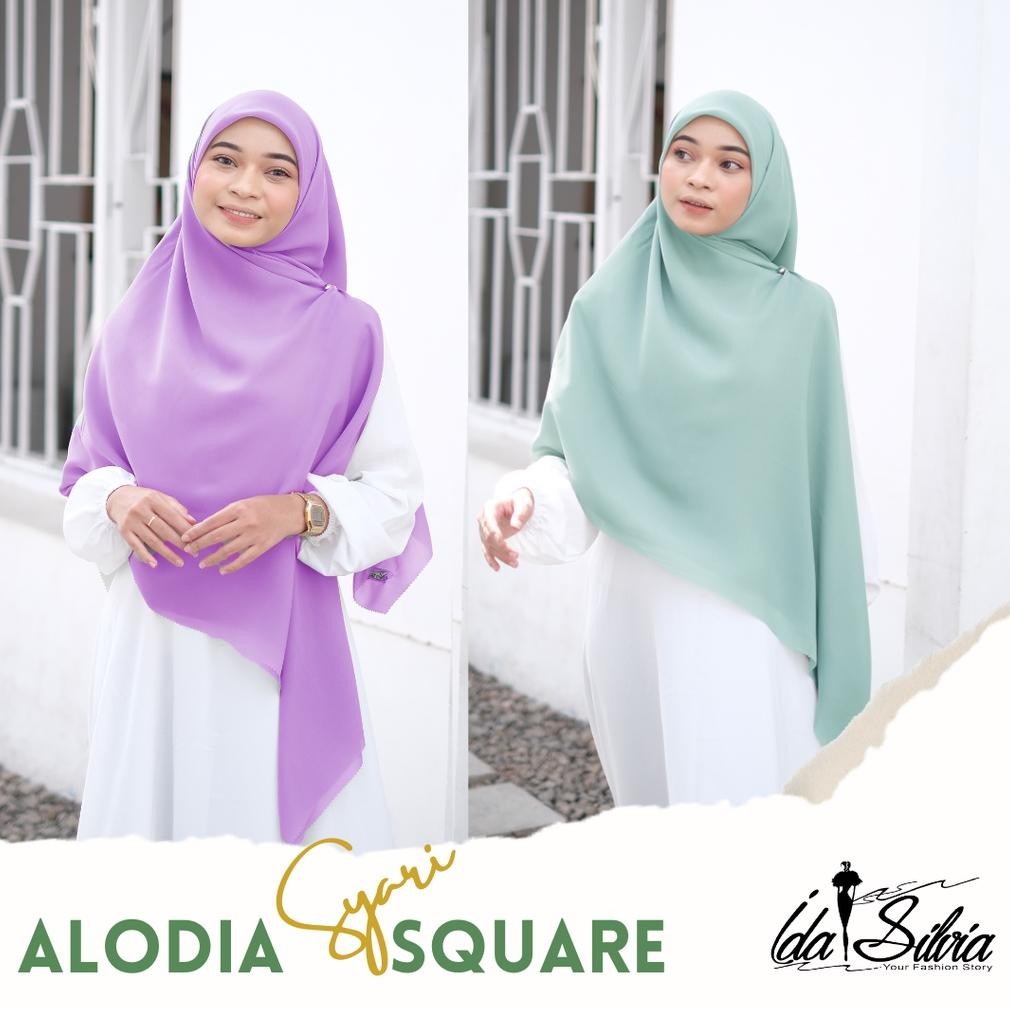 Termurah Jilbab Segiempat Syar'I Jumbo Kerudung Segi Empat Lasercut Dan Jahit Tepi Syari Hijab Squar