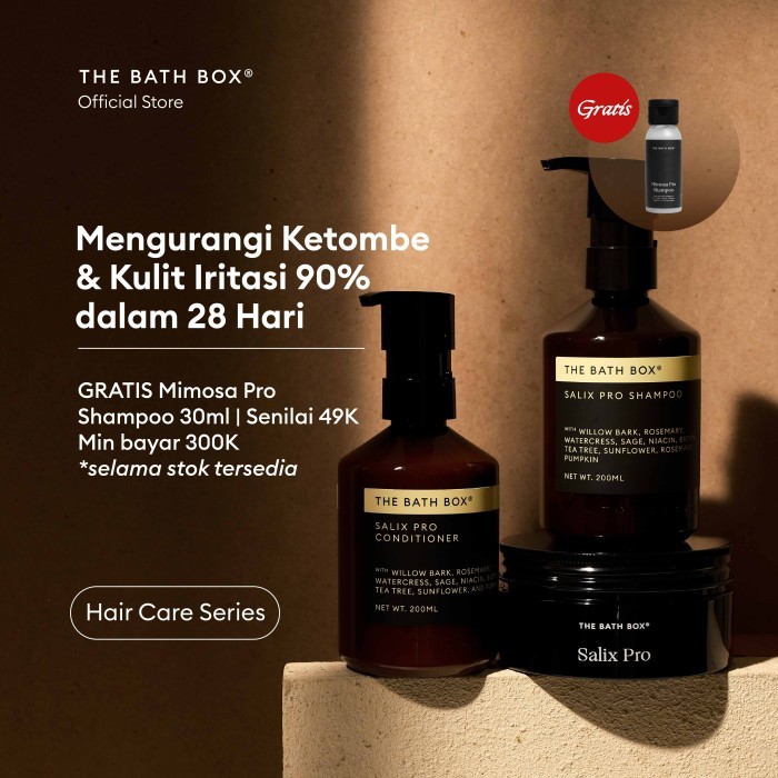THE BATH BOX - Salix Pro Haircare (Rambut Berketombe, Rambut Berminyak, Kulit Kepala Iritasi,