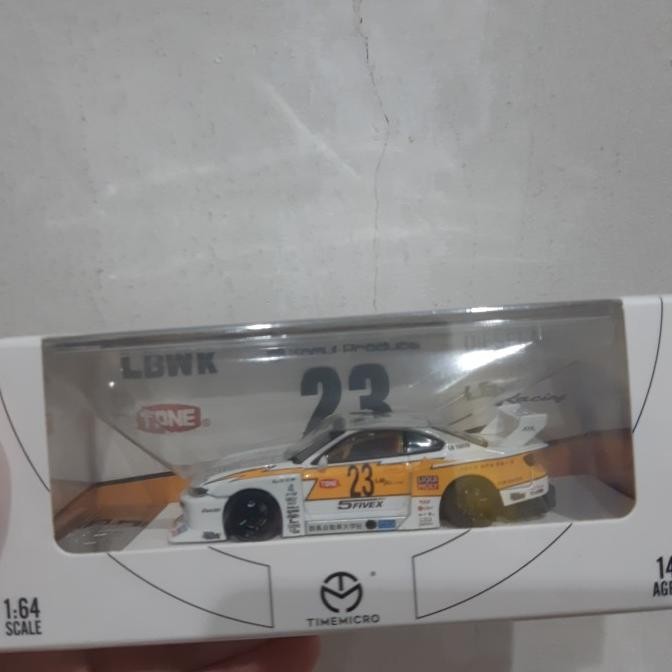 Time micro lbwk nissan silvia s15 no 23 yellow white non figure