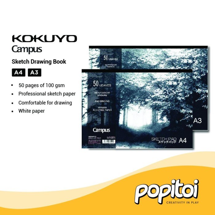 

Kokuyo Campus Sketch Drawing Book Buku Gambar Sketsa A4 A3 Tebal