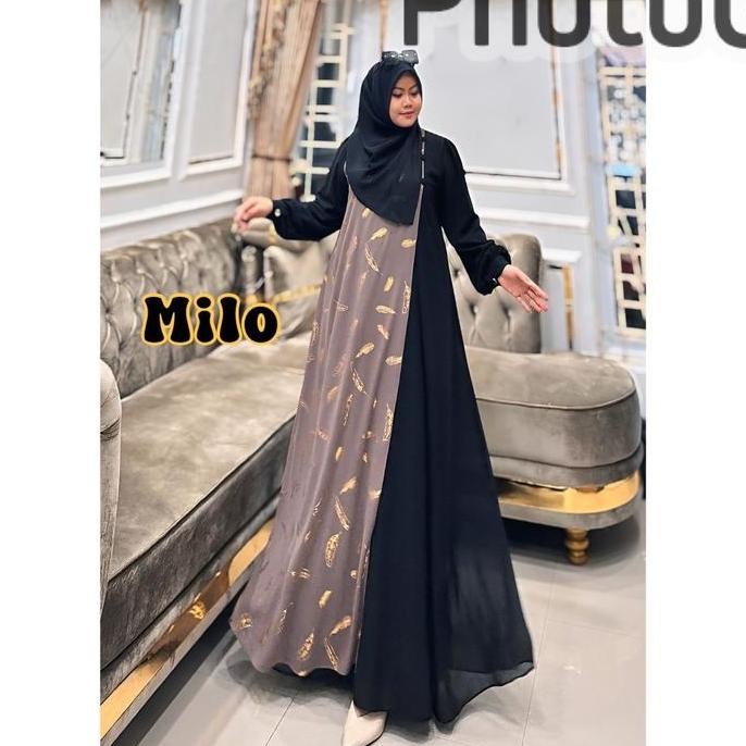 Queenasyari - Zareena Series  Gamis Wanita Muslim Mewah Jumbo Dress Bahan Ceruti Grade A Set Free Hi