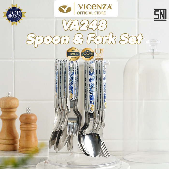 Vicenza Sendok & Garpu Set Va248 Motif Ayana