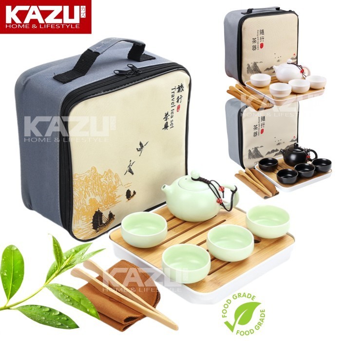 Chinese Teapot Set Ceramic C11 Tray Set Travel Bag Cangkir Teh China