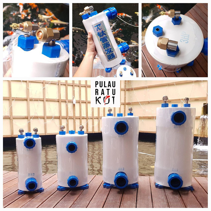 PROMO 1.5 PK Titanium Evaporator Coil water Chiller pendingin kolam Koi