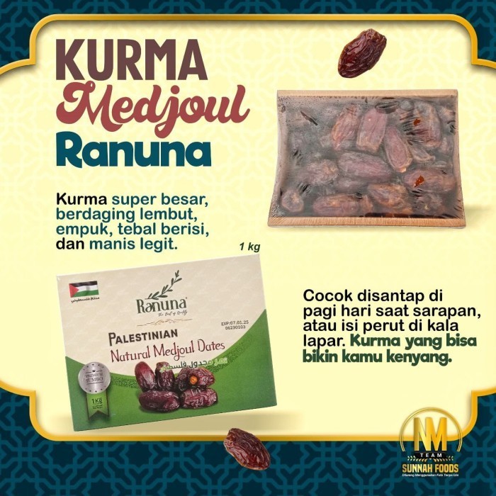 

Kurma Medjoul Dates Large Premium 1kg Medjool Palestina 1 kg Medjol