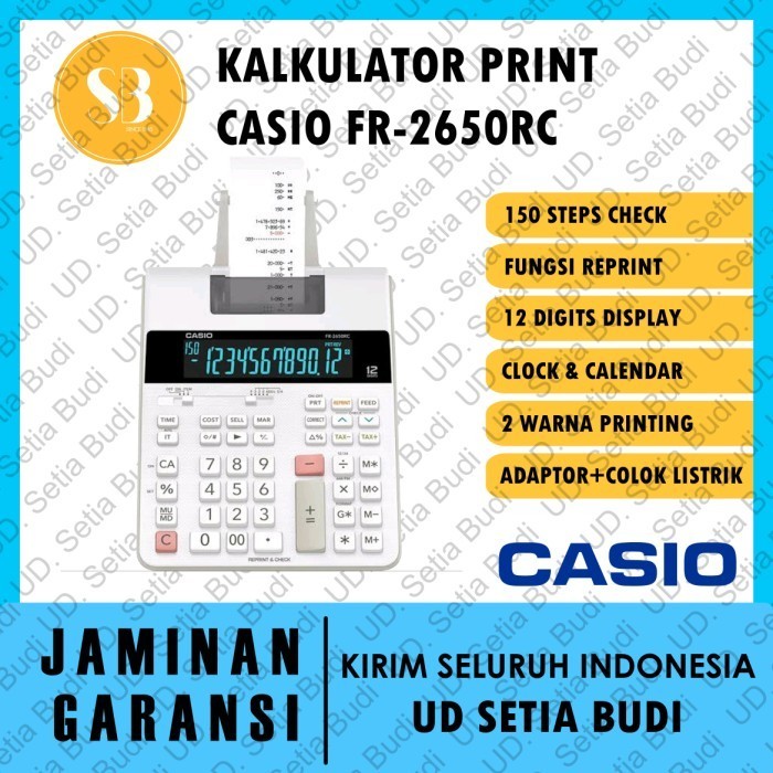 

Kalkulator Print / Kalkulator Printing Casio Fr-2650Rc