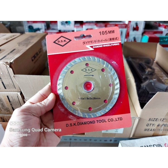 Kualitas terbaik] DSK TURBO mata gerinda diamond wheel 105mm mata potong granit