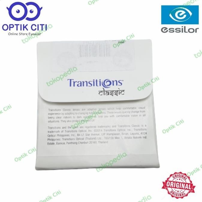 Lensa Kacamata Photochromic crizal essilor Transition Classic 1.56 Terlaris