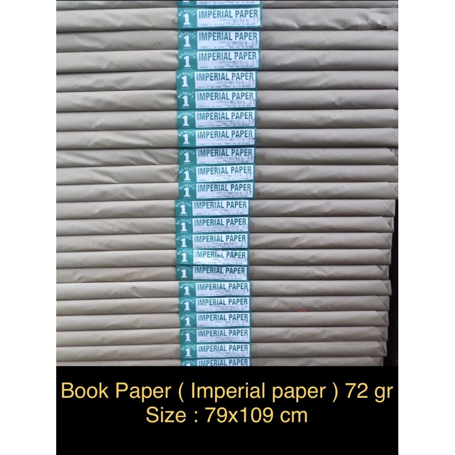 

Book Paper 72 gr size 79x109 cm