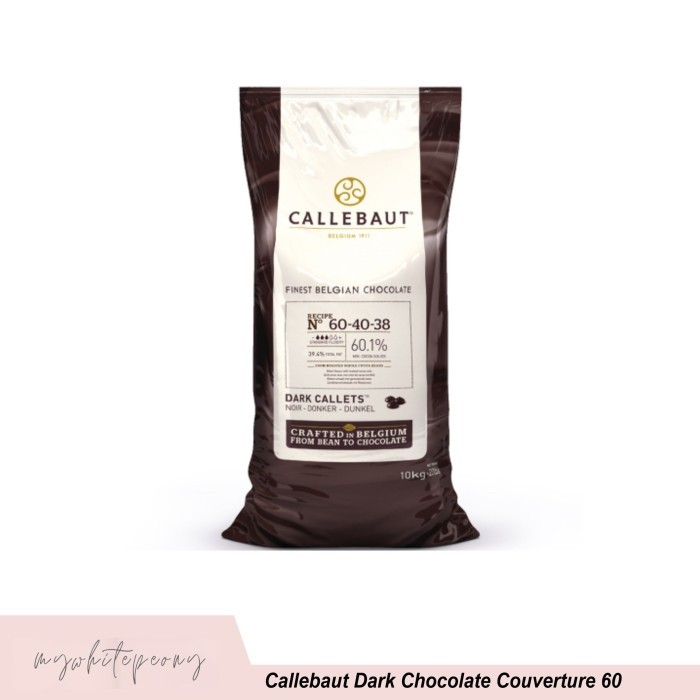 

Callebaut Dark Chocolate Couverture 60% Kemasan Repack 1 Kg