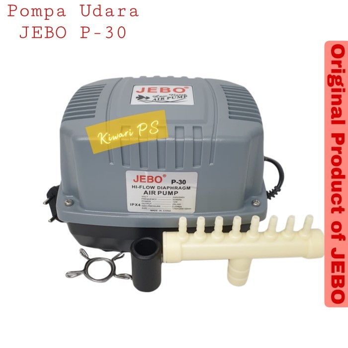 TERBARU JEBO P30 Air Pump Pompa Udara Aerator Kolam Aquarium Bioflok Ikan P 30