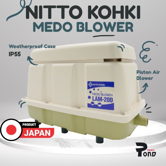 HOT SALE! Aerator Nitto Kohki Medo Air Blower LAM 200 Pompa Udara Kolam Koi