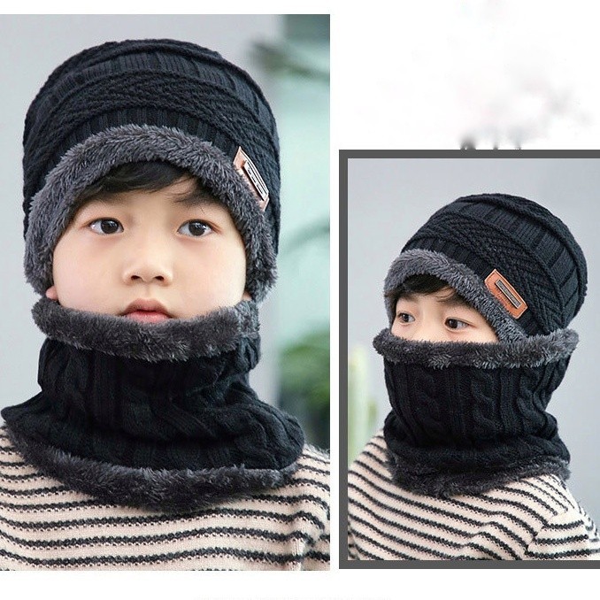 KUPLUK TOPI SYAL ANAK CEWEK DAN COWOK MUSIM DINGIN WINTER READY YAA