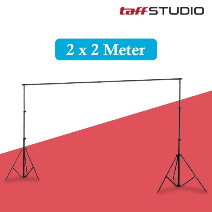 Stand Background Portable 2 x 2 M TaffSTUDIO DD110 Bracket Tiang Backdrop Studio Foto Green Screen