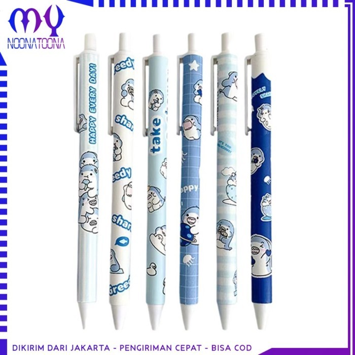 

Pena Cetekan Karakter Motif Hiu Biru Pulpen Motif Alat Tulis Sekolah