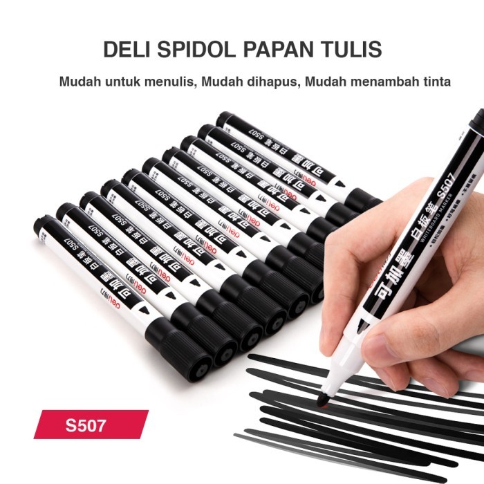 

SALE DELI DRY ERASE MARKER / SPIDOL PAPAN TULIS DI SEGALA PERMUKAAN - S507 KODE 775